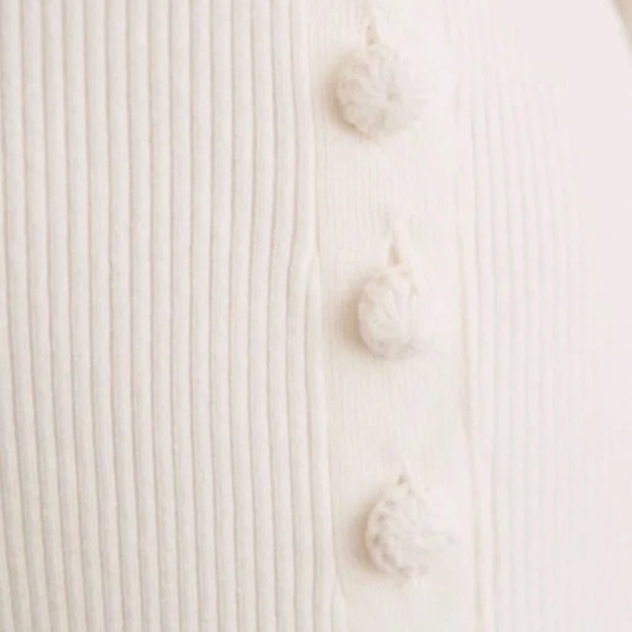 BEST Sezane Harper Midi Dress - Ecru Cream Ivory Quiet Lux Soft French Knit - Picture 13 of 14